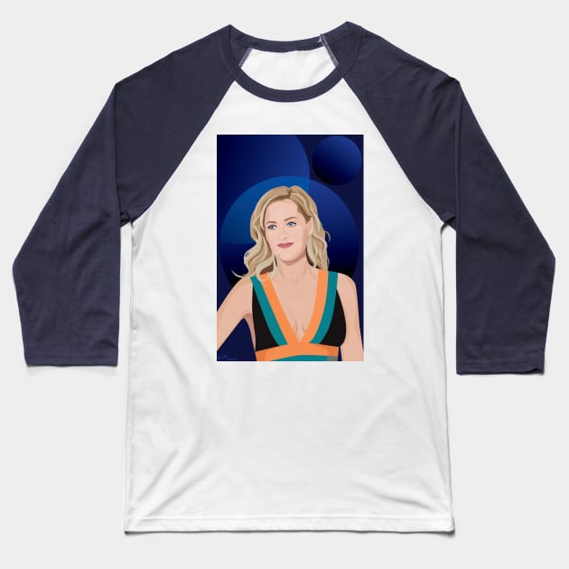 Gillian Anderson Baseball T-Shirt by Mia's Designs